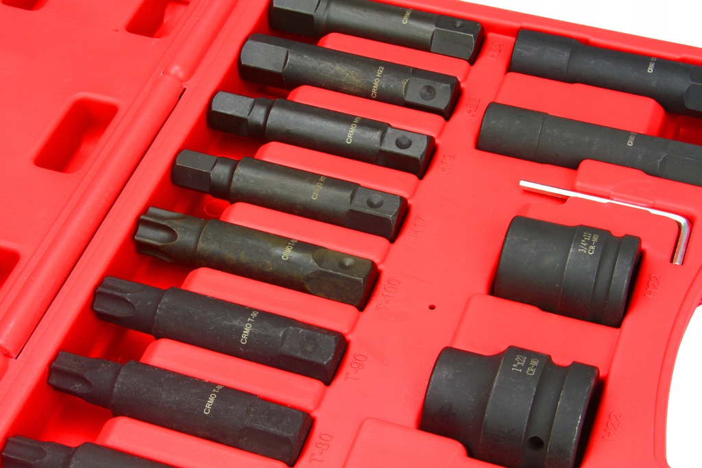 Mar-Pol M58265 Nástrčné hlavice Bity 3/4" BJC SADA 16ks