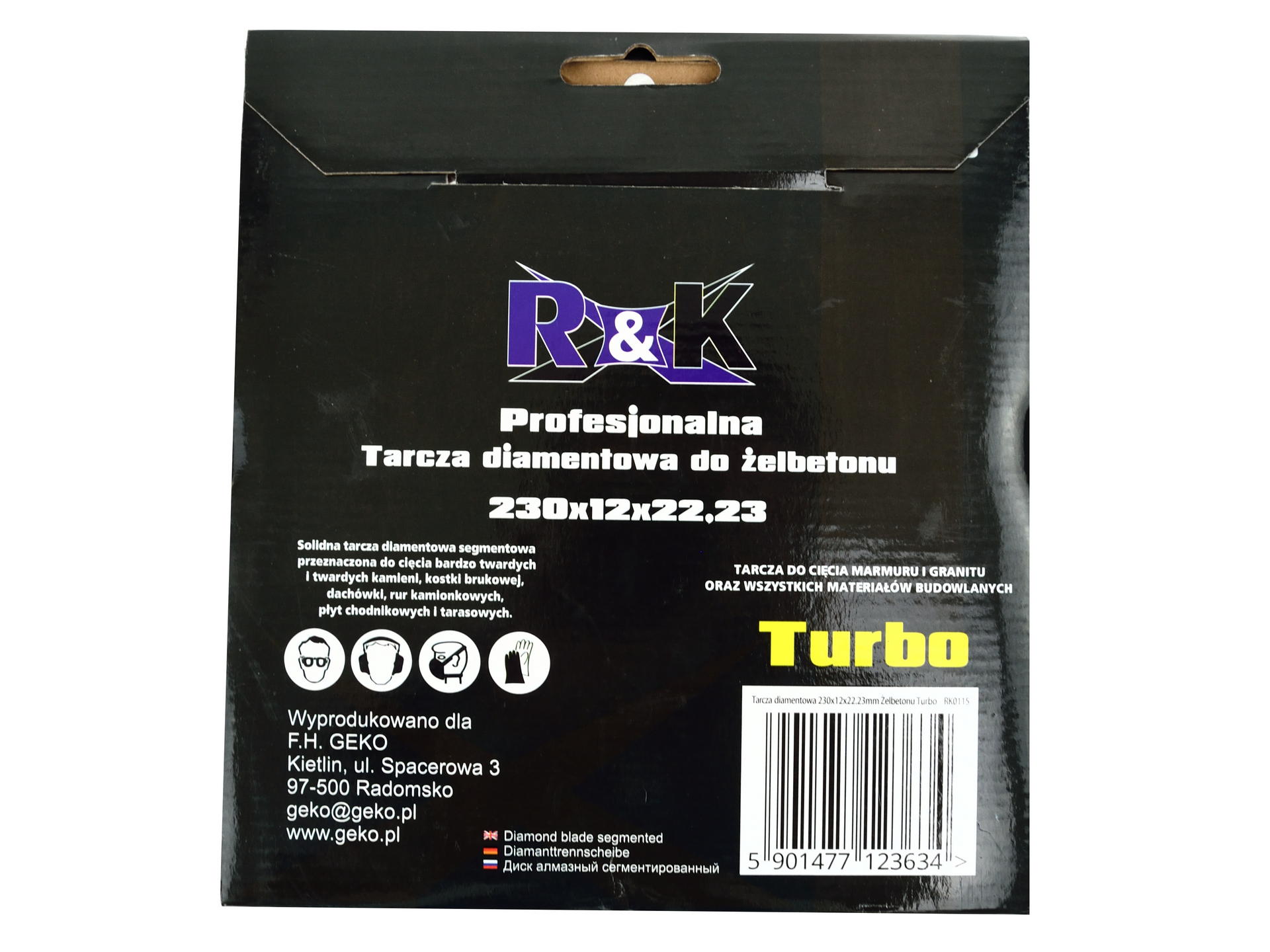 Geko RK0115 Diamantový kotúč na železobetón 230mm x 12 x 22,23mm