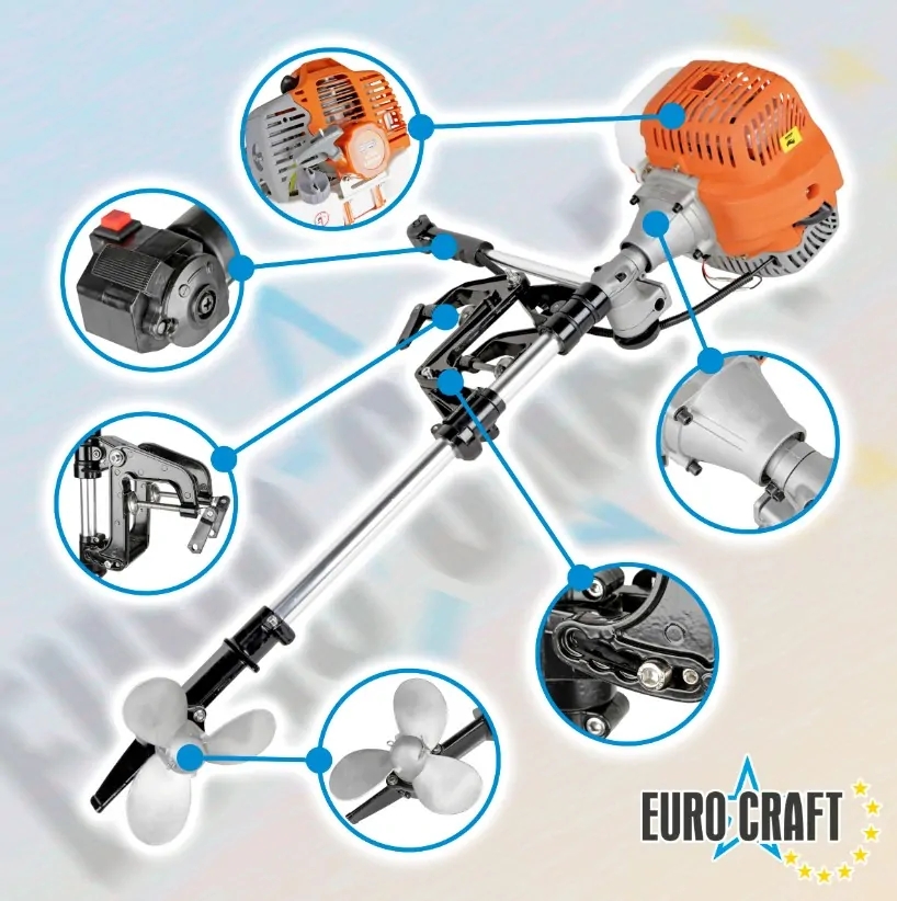 MAX ECSL60 Benzínový spaľovací lodný motor do motorových člnov a lodiek 6HP/4,5kW