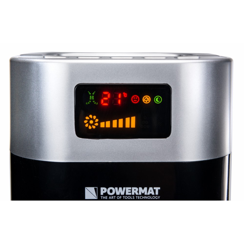 Powermat BLACK TOWER-120 Stĺpový ventilátor 121cm 90W diaľkové ovl.