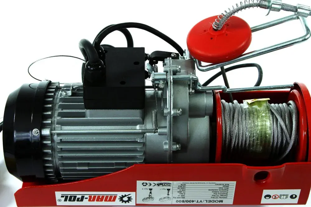 MAR-POL M80791 ELEKTRICKÝ LANOVÝ NAVIJAK kladkostroj 400 / 800kg 230V