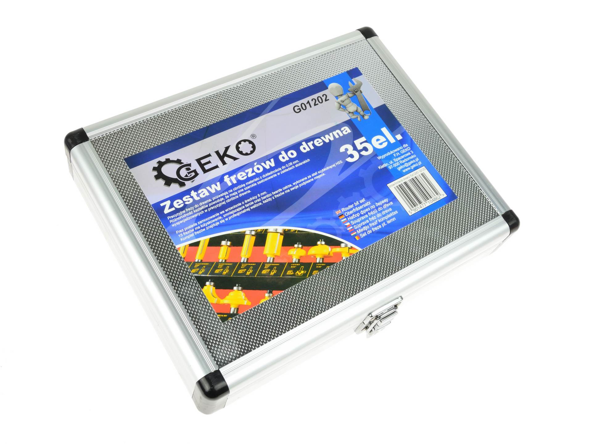 GEKO G01202 Vrták do dreva frézy na drevo 35ks stopkové tvarové sada