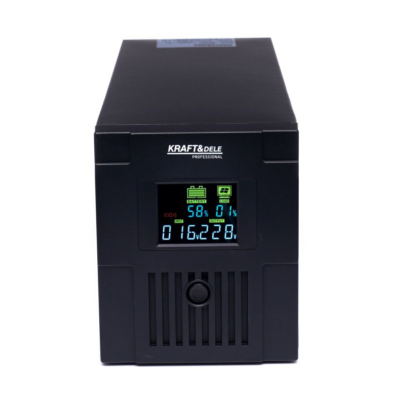 Kraft&Dele KD1930 Záložný zdroj UPS s LCD 1200W 2000VA pre PC, servery, ochrana