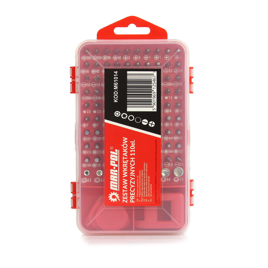 MAR-POL M61014 Presné bity skrutkovače 110 ks