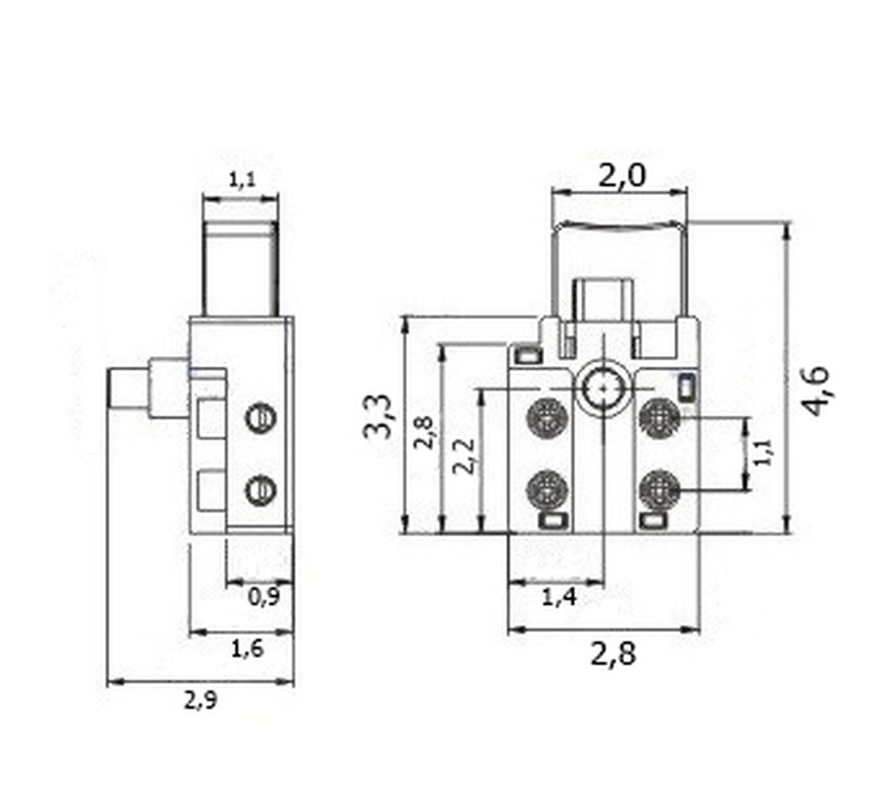 MAR-POL P00012 Náhradný vypínač / Spínač do elektrického náradia