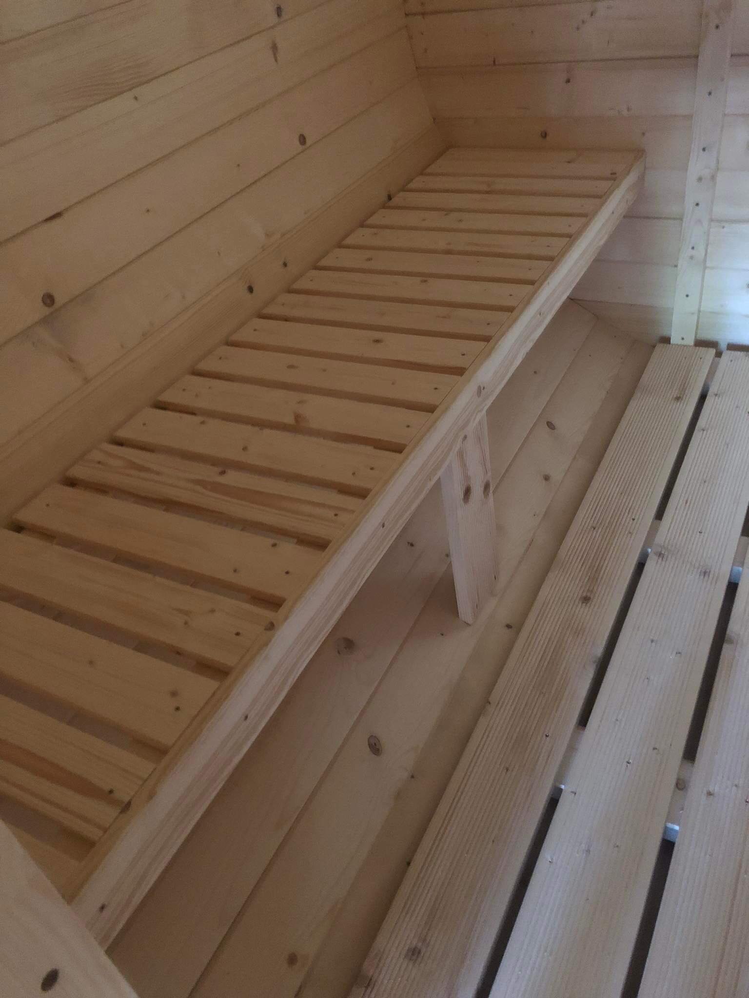 SD-330 Drevená sudová sauna 3,3m x 2,2m s príslušenstvom smrek