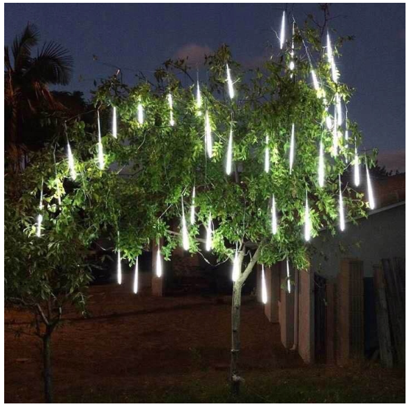Irma LXL311 Vianočné LED osvetlenie padajúci sneh cencúle 8ks 30cm biele
