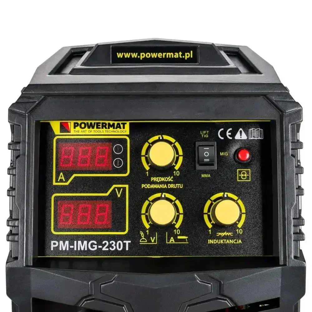 Powermat PM-IMG-230T ZVÁRAČKA zvárací invertor 230A MIG/ MAG/TIG/MMA kukla