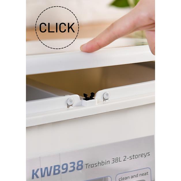 Irma KWB942 Odpadkový kôš na triedenie odpadu na kolieskach 56l s 3 komorami