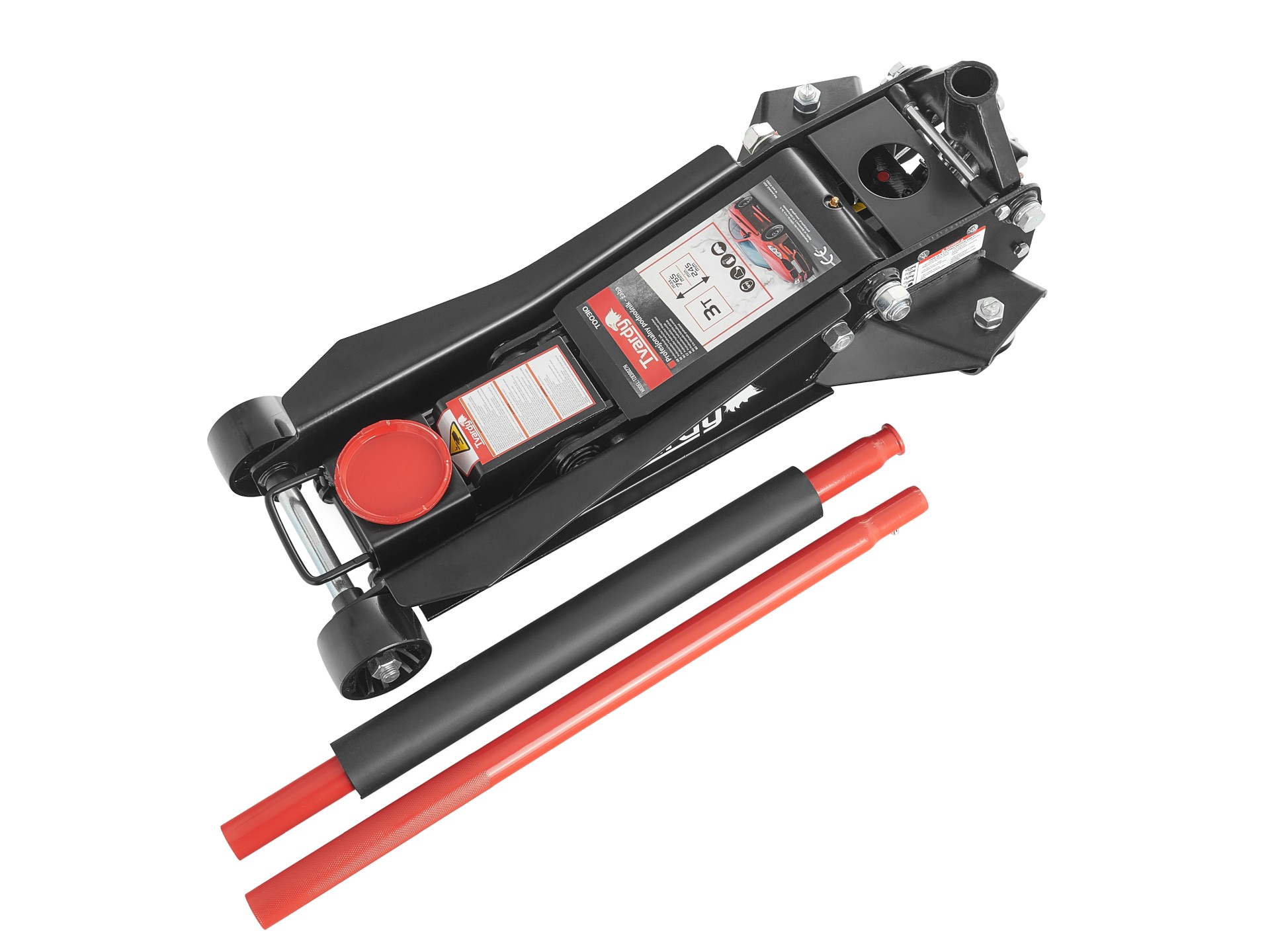 Tvardy T00310 Nízkoprofilový hydraulický zdvihák 3T hever pod auto 9,8-77cm PROFI