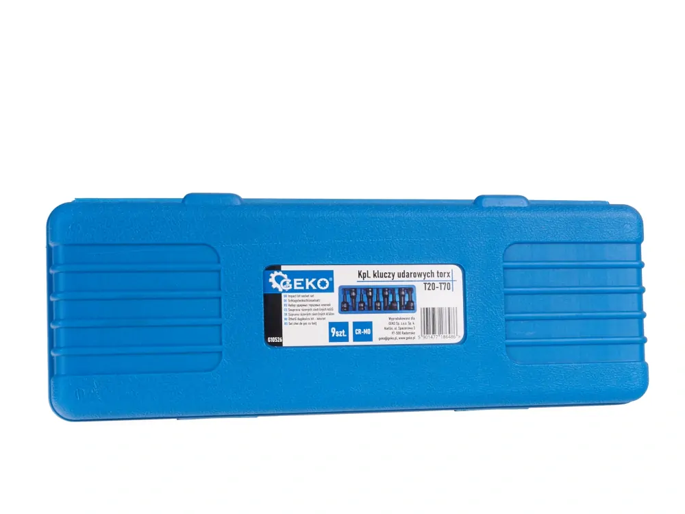GEKO G10526 Nástrčné hlavice kľúče 9 ks T20-T70 CR-MO