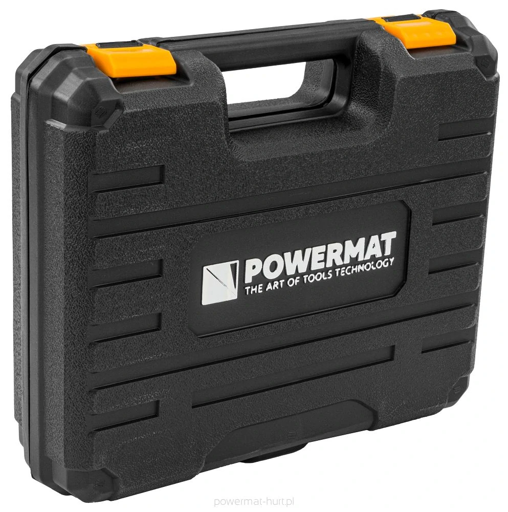 POWERMAT PM-WA-21V-2AT Akumulátorový 21V vŕtací skrutkovač Vŕtačka 2 batérie + sada príslušenstva 19ks