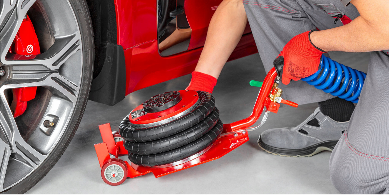 MAX MXPP3,5T/KR Pneumatický zdvihák mechový 3,5T krátka rukoväť