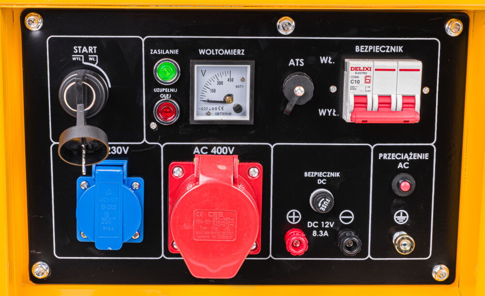 POWERMAT PM-AGR-5500MD DIESELOVÝ GENERÁTOR / Elektrocentrála 5,5KW 10HP 230V 400V ATS