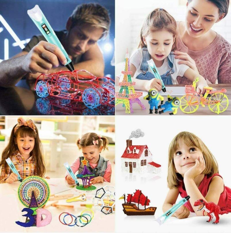 SZPILA RP-100B Kreatívne 3D Pero tlačiareň pre deti s príslušenstvom 50m náplní