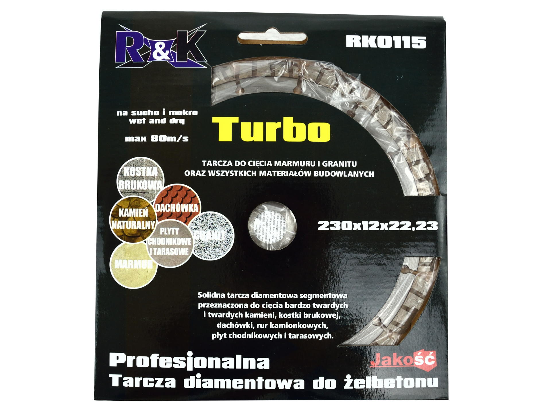 Geko RK0115 Diamantový kotúč na železobetón 230mm x 12 x 22,23mm