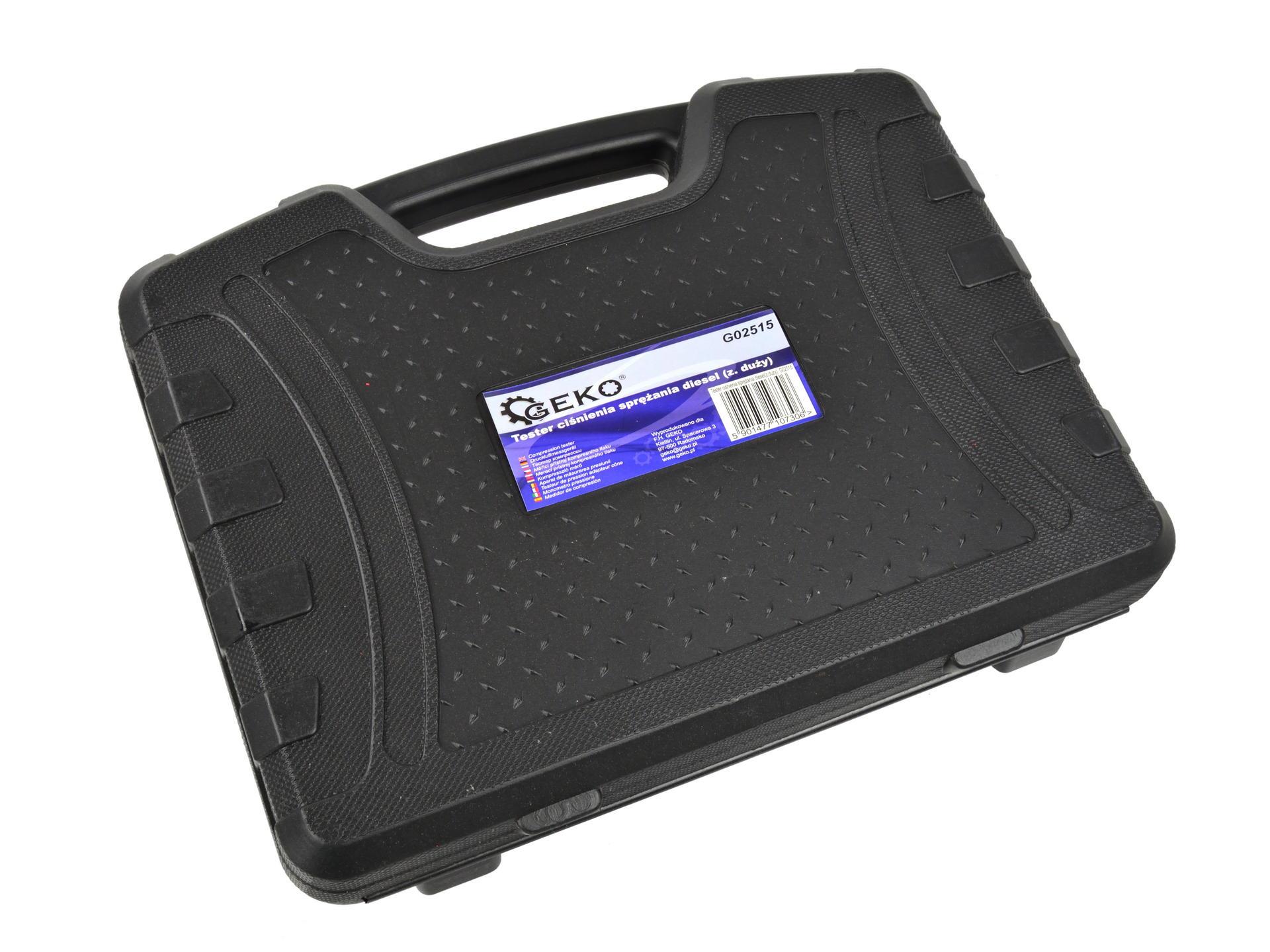 GEKO G02515 Tester merač kompresného tlaku diesel prístroj na meranie kompresie sada 17ks
