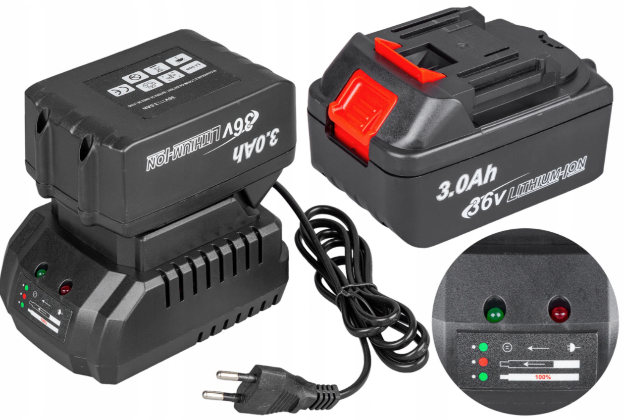 ALFA ALAGC125-A3 Aku uhlová brúska 125mm akumulátorová 36V 2x Li-ion 3Ah + 2 kotúče!!