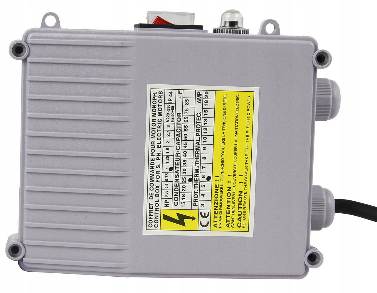 MAR-POL M79914 750W Ponorné hlbinné čerpadlo na čistú vodu do vrtu 63m 4QJD CONTROL BOX