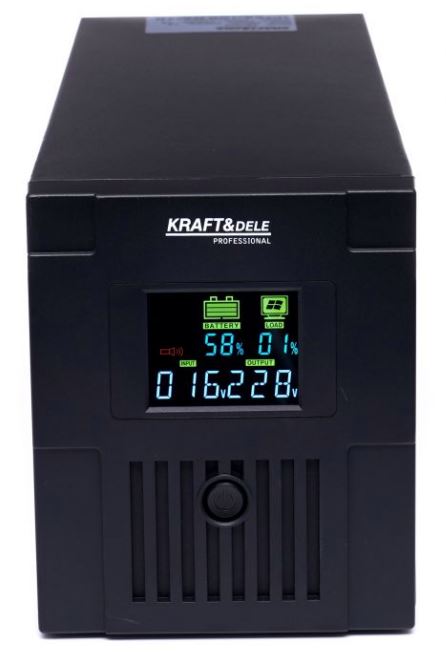Kraft&Dele KD1930 Záložný zdroj UPS s LCD 1200W 2000VA pre PC, servery, ochrana