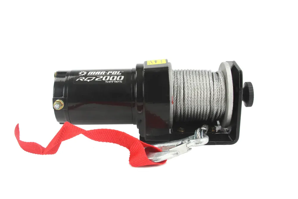 Mar-pol M80760 Elektrický lanový navijak kladkostroj 12V 907kg RQ2000