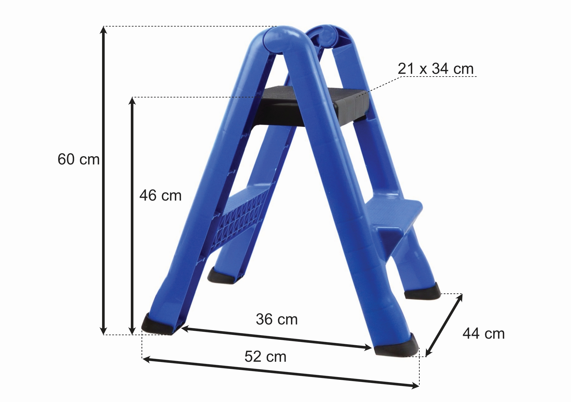 GEKO G02430 Rebrík dvojstupňový skladacie schodíky 150kg