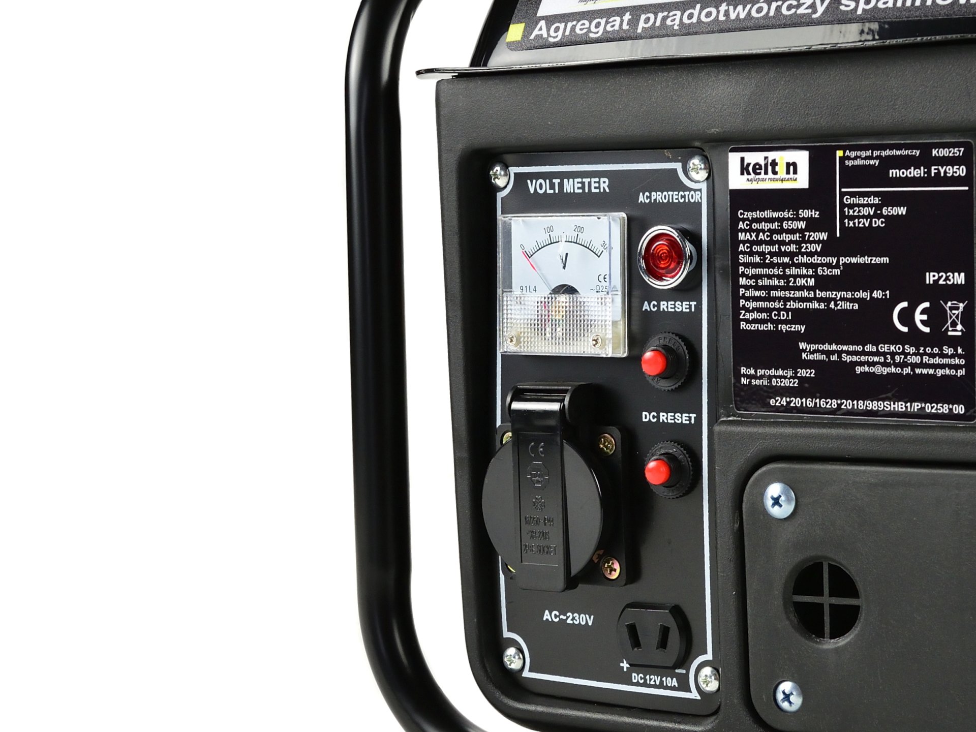 KELTIN K00257 ELEKTROCENTRÁLA GENERÁTOR PRÚDU 2HP 720W 12V / 230V