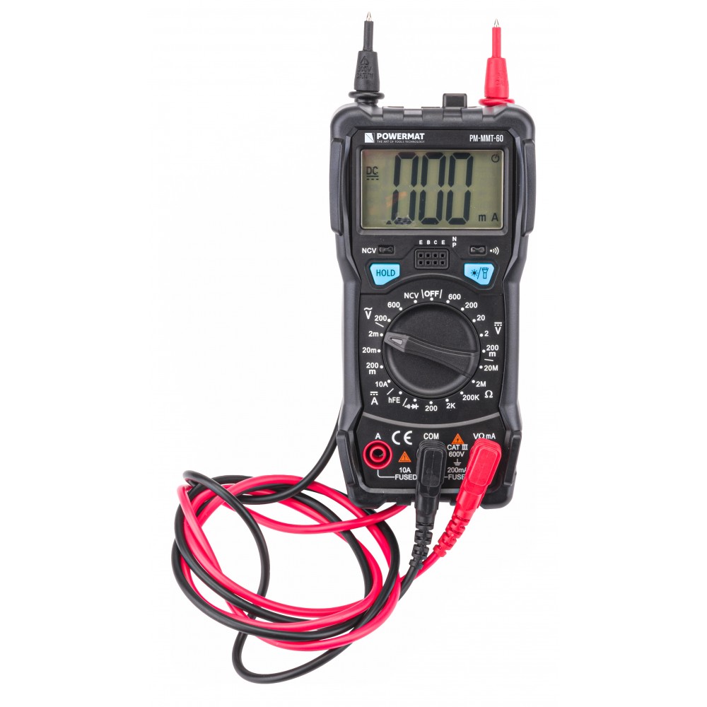 POWERMAT PM-MMT-60 Digitálny multimeter Elektronický 10A merač