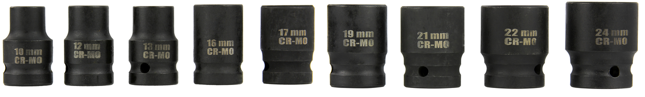 MAR-POL M58235 Nástrčné kľúče hlavice 1/2" 6-hranné BJC 8-24mm 10ks
