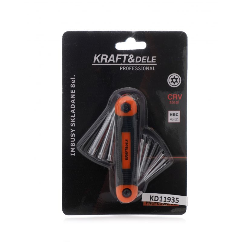 KRAFT&DELE KD11935 Imbusové kľúče skladané imbusy TORX 8ks T9-T40