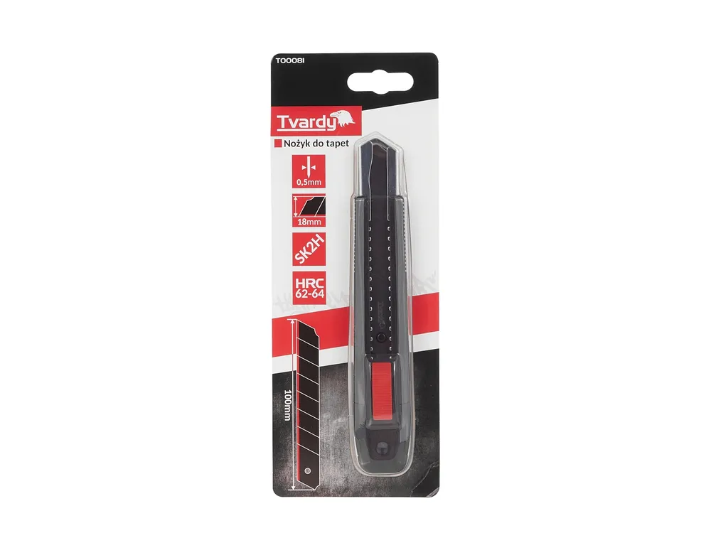 Tvardy T00081 Vysúvací odlamovací nôž 18mm nožík