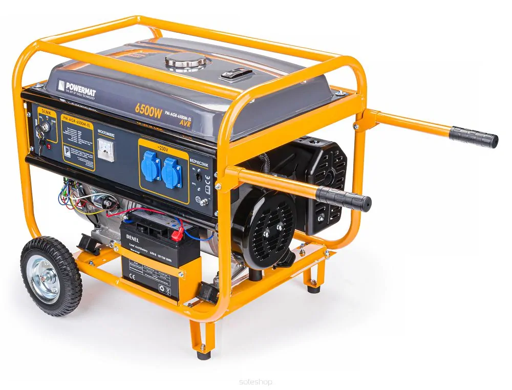 POWERMAT PM-AGR-6500M-K ELEKTROCENTRÁLA GENERÁTOR PRÚDU 15HP 230 V / 50 Hz 6500W