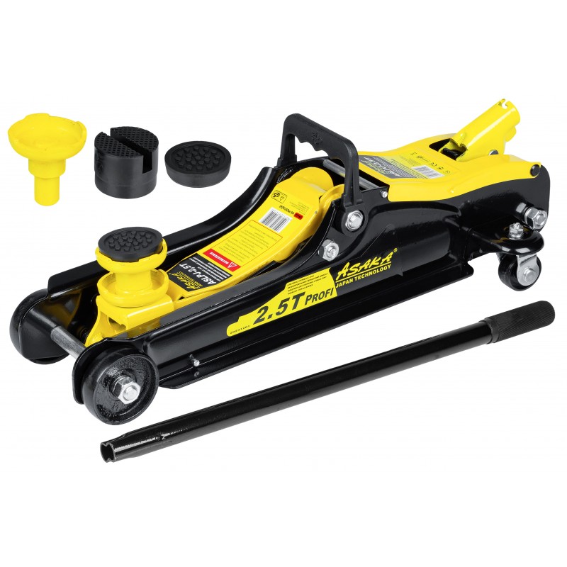 Zdvihák NÍZKOPROFILOVÝ HJ25 ASPJ-2.5T 2,5t hydraulický + 2x podpery 3T