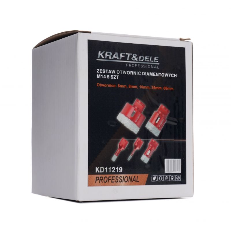 KRAFT&DELE KD11219 Diamantové vrtáky vykružováky M14 5 ks sada
