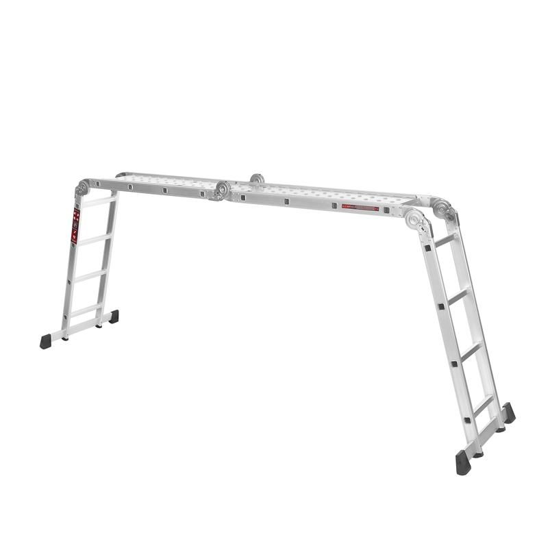 KRAFT&DELE KD4071 Hliníkový Rebrík 4x4 460cm multifunkčný s PLATFORMOU kĺbový skladací