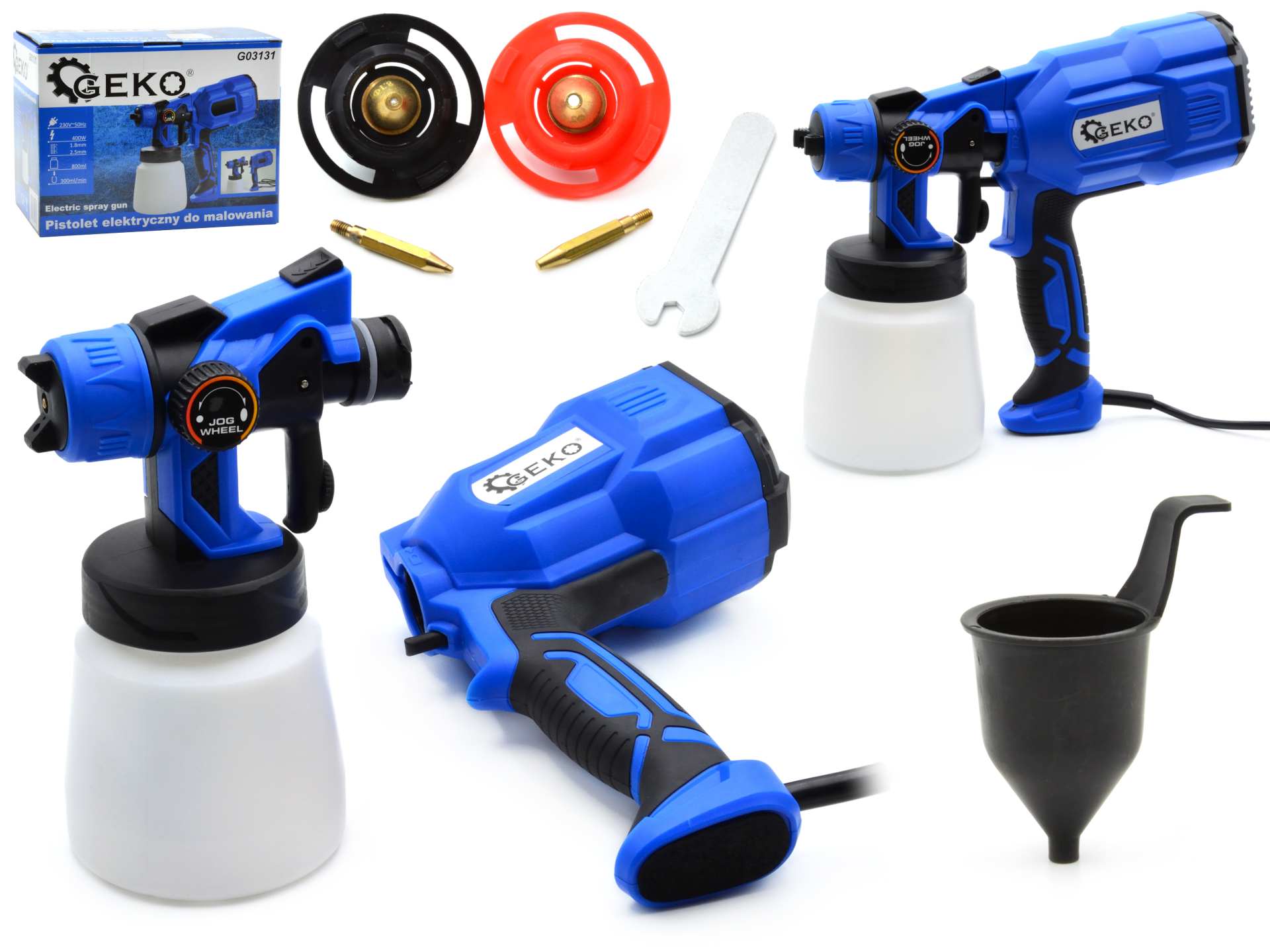 GEKO G03131 Elektrická pištoľ na maľovanie striekanie 400W 800ml