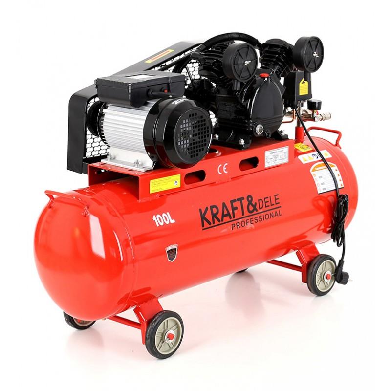 Kraft&Dele KD402 100l 2,8KW Kompresor olejový 480l/min 2 PIESTY 230V dvojvalcový