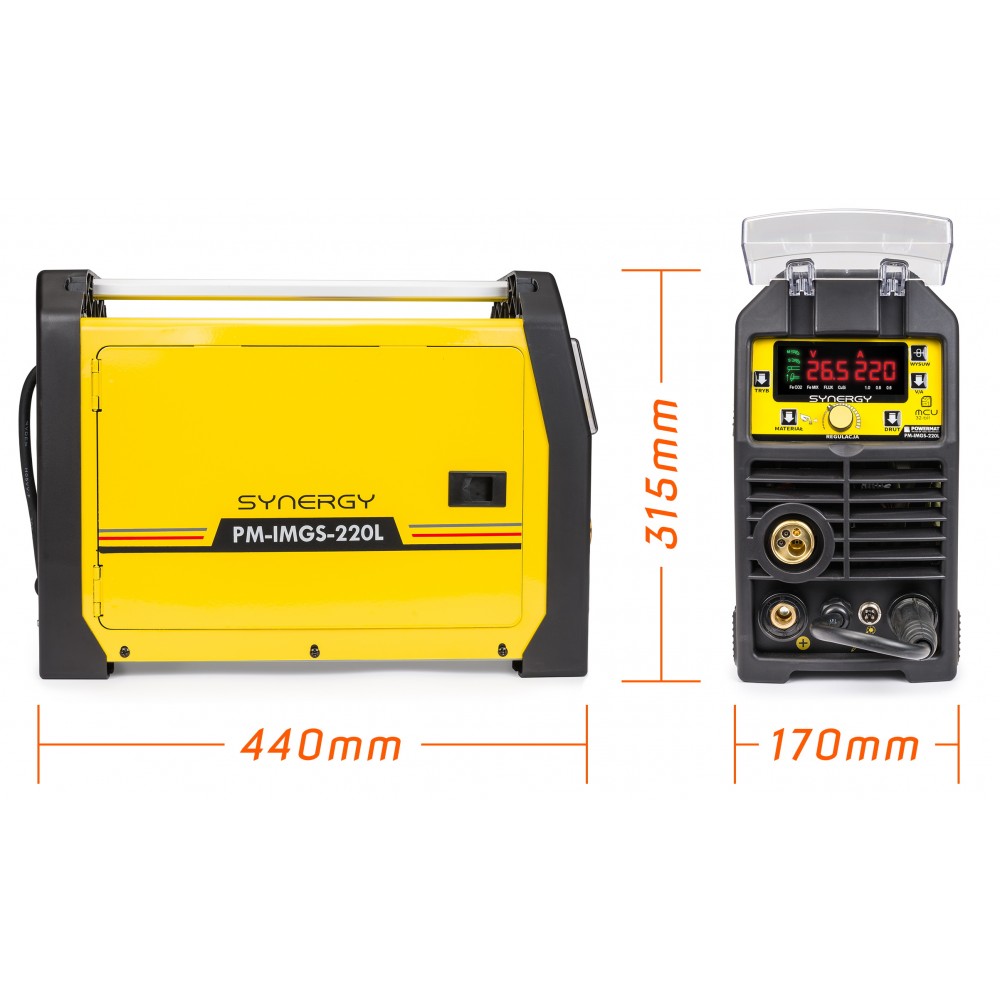 Powermat PM-IMGS-220L SYNERGY INVERTOROVÁ ZVÁRAČKA MIG MAG TIG MMA 220A INVERTOR SADA
