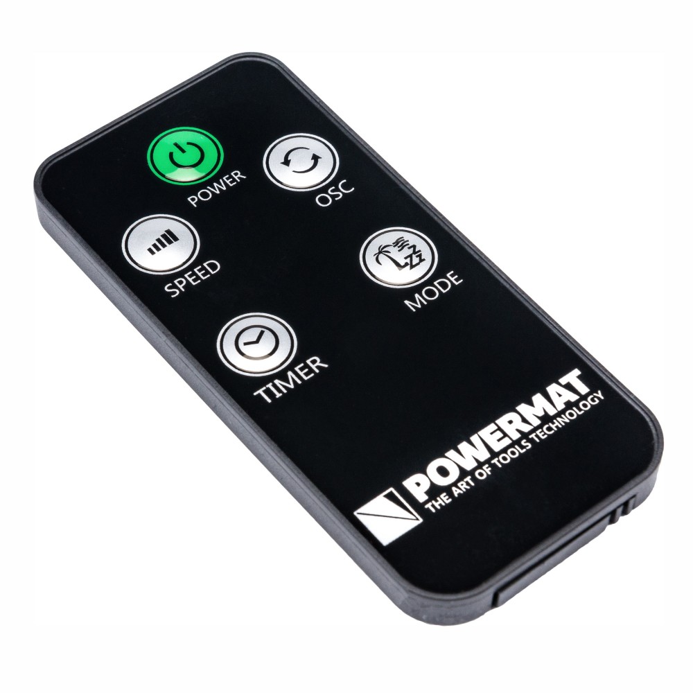 Powermat BLACK TOWER-120 Stĺpový ventilátor 121cm 90W diaľkové ovl.