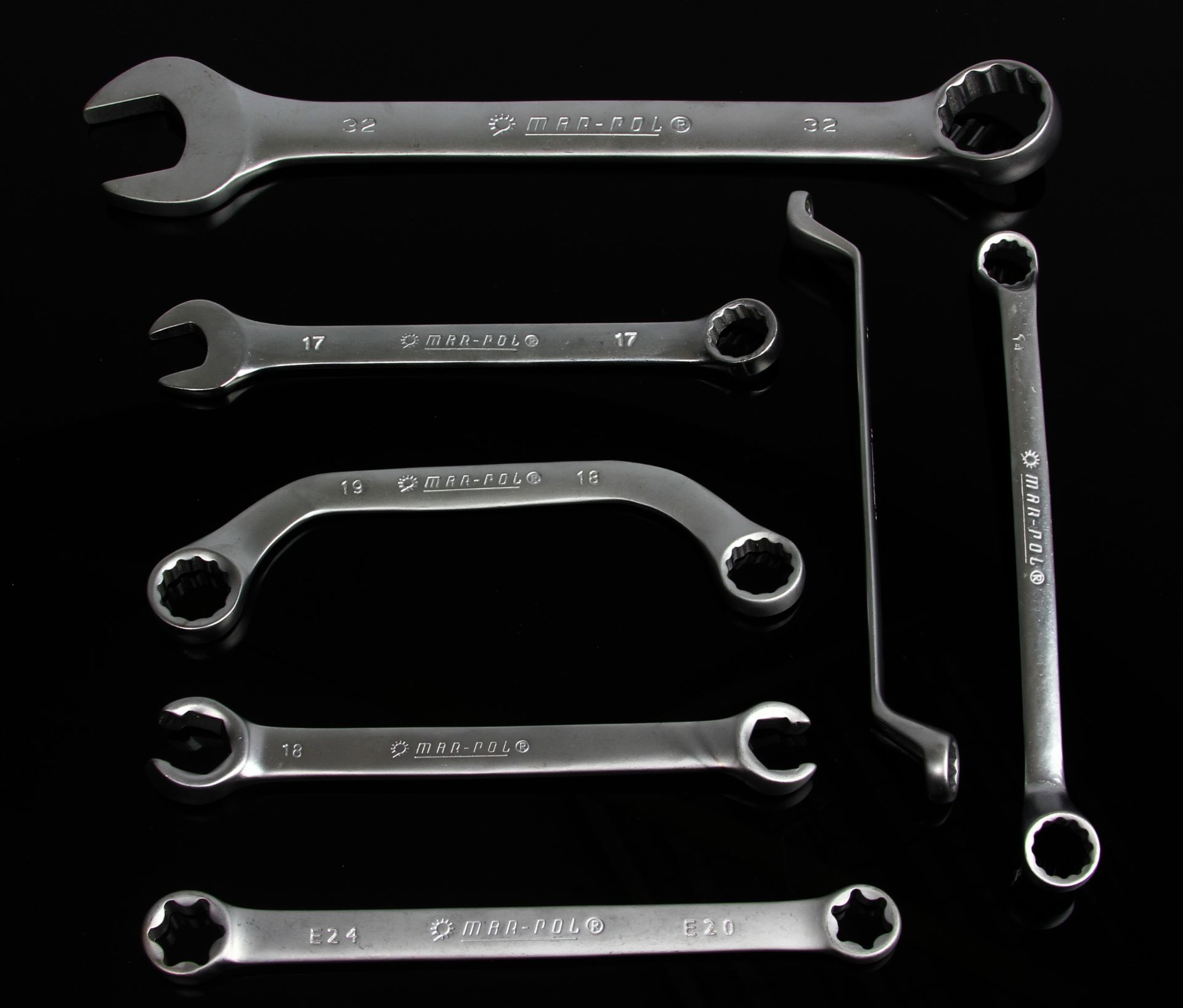 MAR-POL M58140 Kľúče očko-ploché, kombinované, veľká sada 47 ks