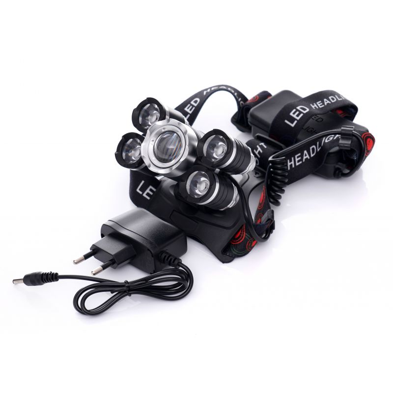 KRAFT&DELE KD1248 Čelovka čelová baterka svietidlo na čelo 5xLED