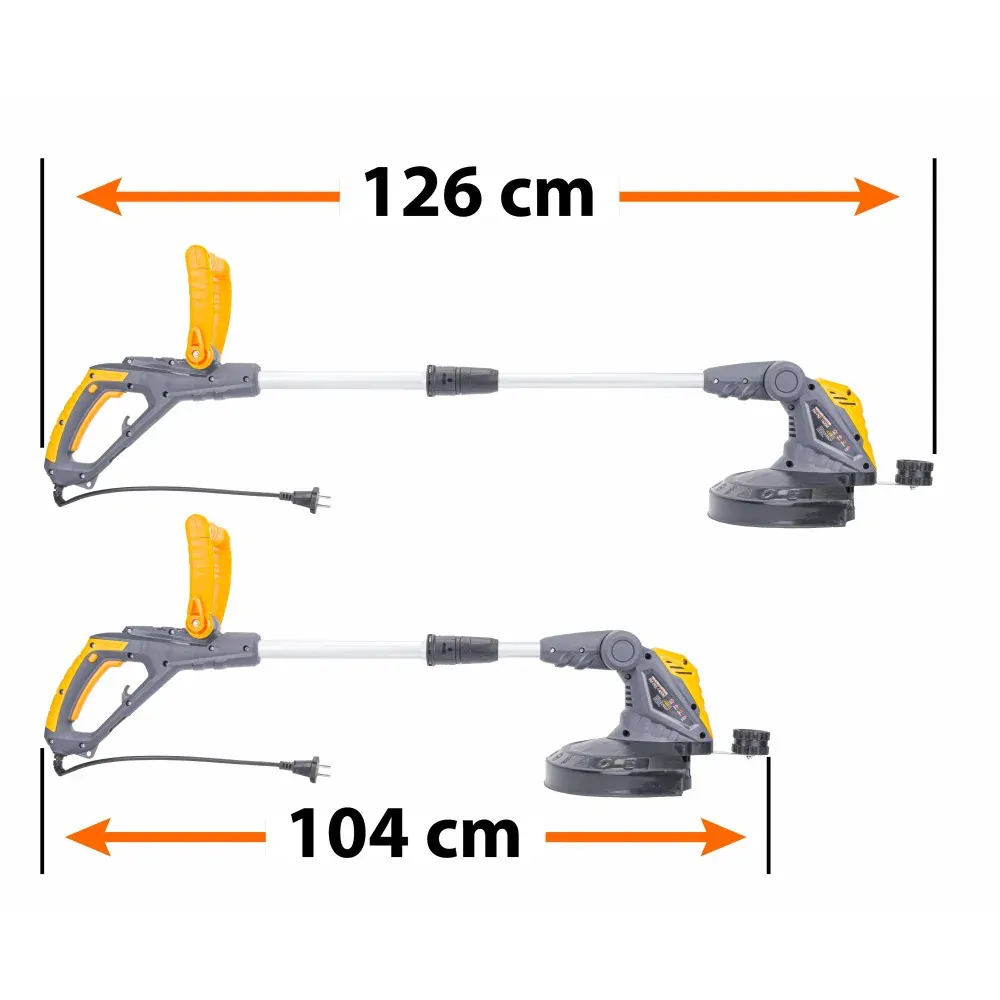 POWERMAT PM-PKE-1400M 1400W Elektrický vyžínač krovinorez na trávu 104-126cm