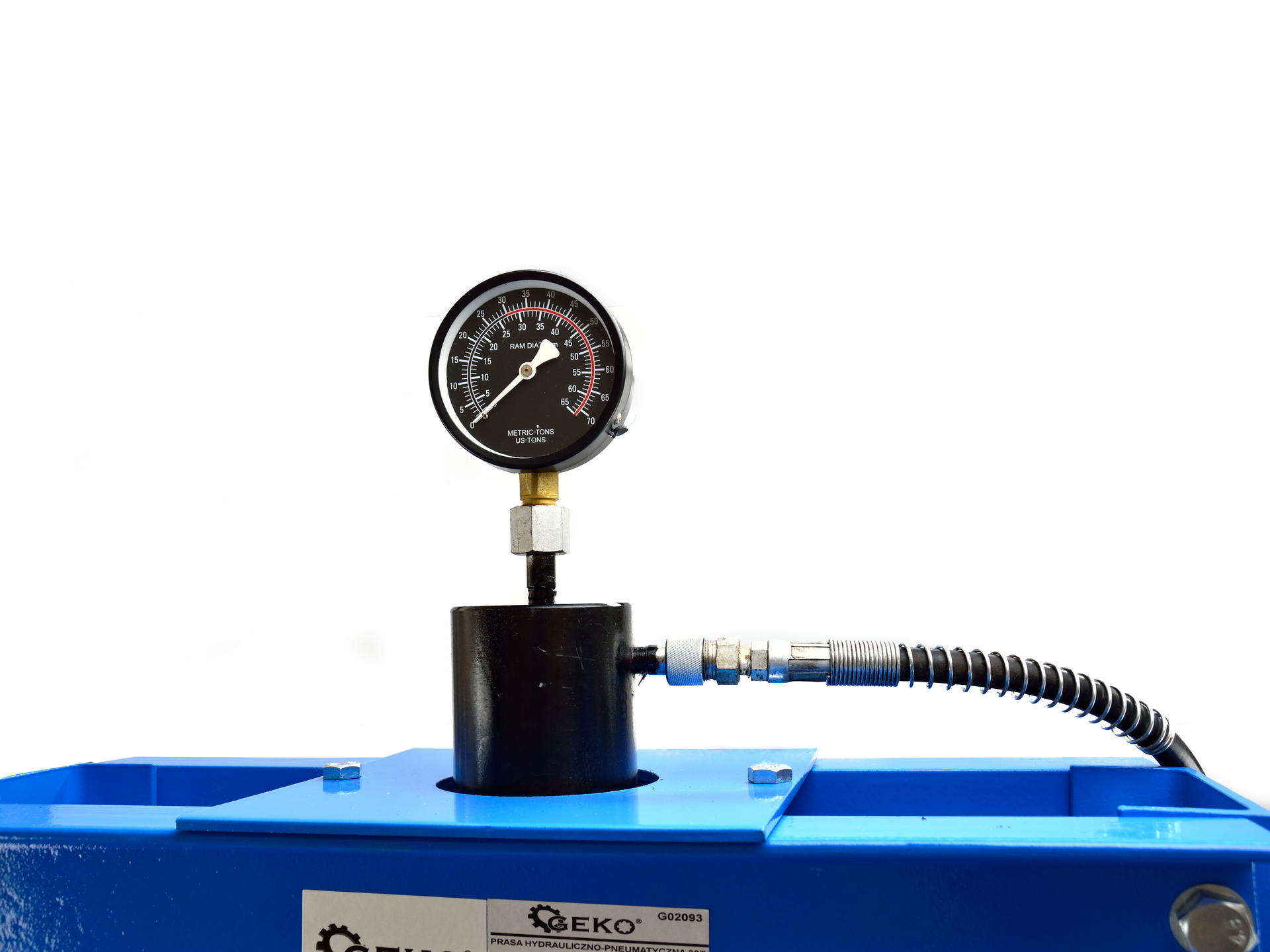 GEKO G02093 Hydraulický pneumatický dielenský lis nosnosť 30t s manometrom
