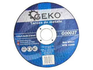 GEKO G00027 Kotúč na kov oceľ 125 x 1 x 22.2mm 10ks