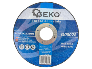 GEKO G00028 Kotúč na kov oceľ 115 x 1 x 22.2mm 10ks
