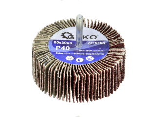 Geko G78760 10x Brúsny kotúč so stopkou na brúsenie 80x30x6mm 10ks P40