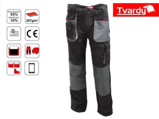 TVARDY T01011 Pracovné nohavice TVARDY pánske montérky VEĽKOSŤ M (50)