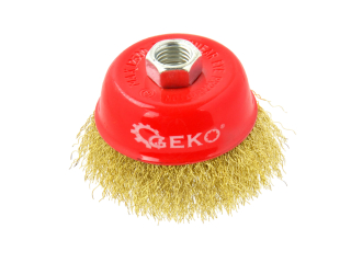 GEKO G00591 Drôtená kefa mosadzná na brúsku, dráťák 125mm M14