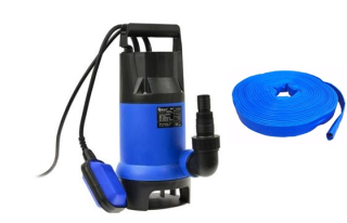 GEKO G81454 750W Ponorné kalové čerpadlo s plavákom plastové + PVC hadica 50m 1"