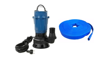 GEKO G81424 550W Ponorné kalové čerpadlo s drvičom WQD10-8-0,55 + PVC hadica 100m 2"